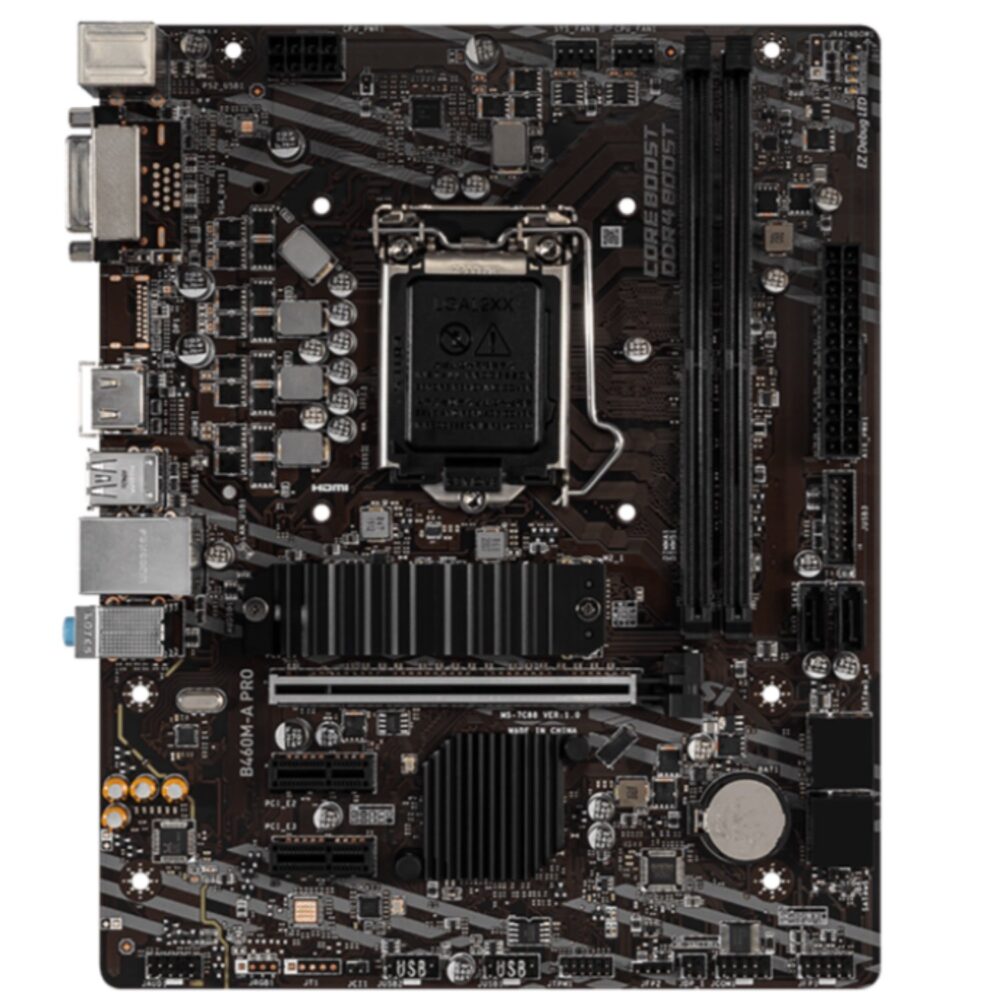 MSI B460M-A PRO SOKET 1200 DDR4 2933 DVI HDMI M.2 USB 3.2 MATX