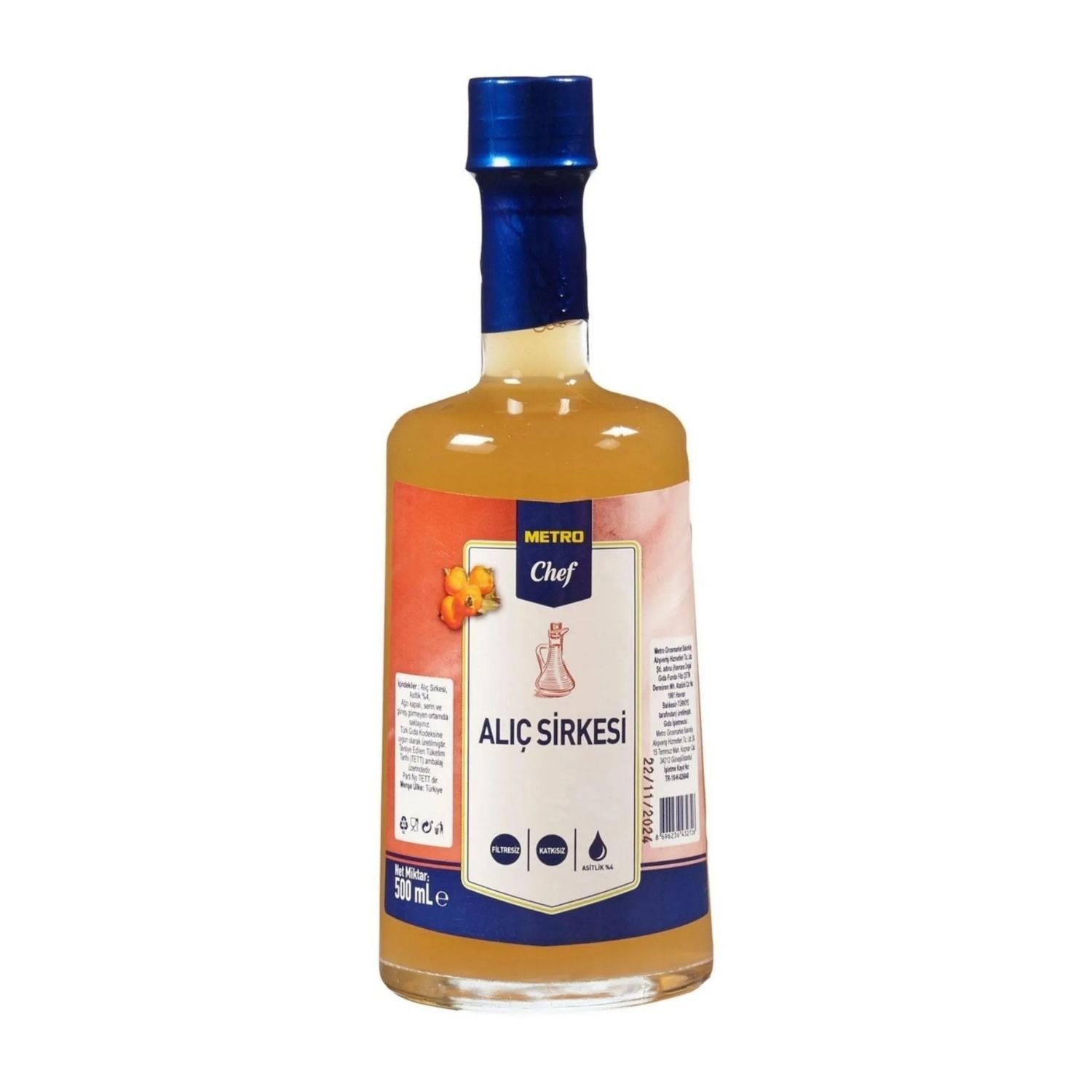 Metro Chef Alıç Sirkesi 500 Ml, Alıç Sirkesi, Yemişen Sirkesi, Hawthorn Vinegar - Des Biens