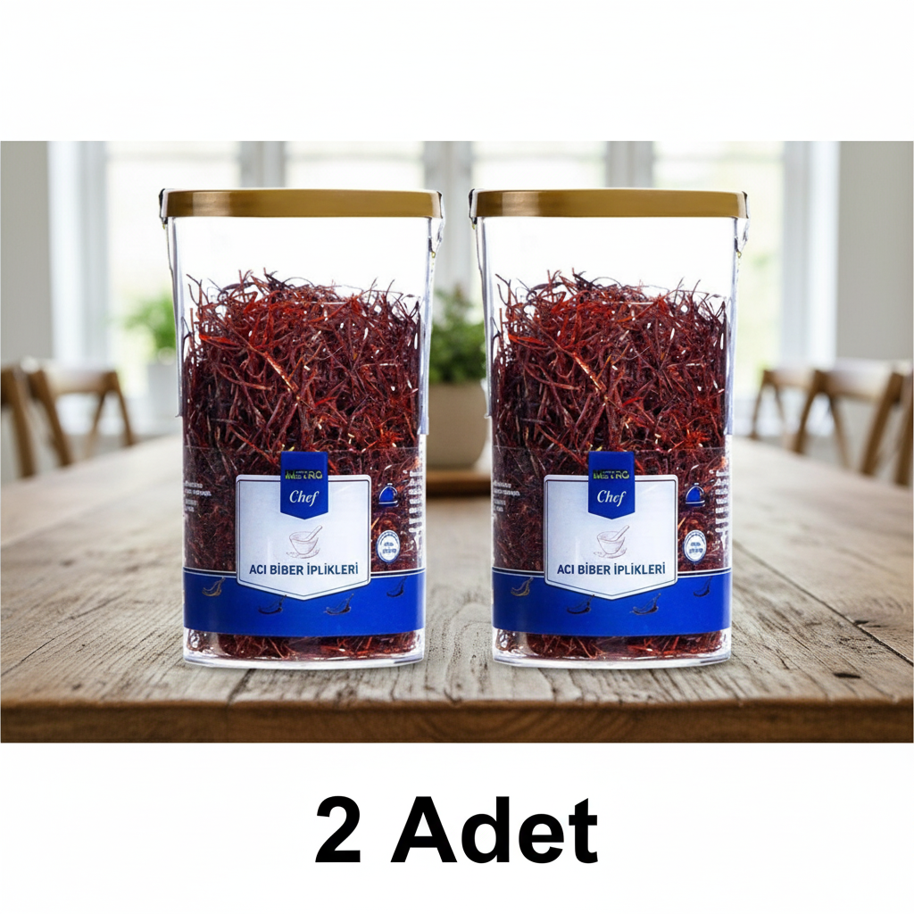 Metro Chef 2 Adet Acı Biber İplikleri 20gr Toplam 40gr