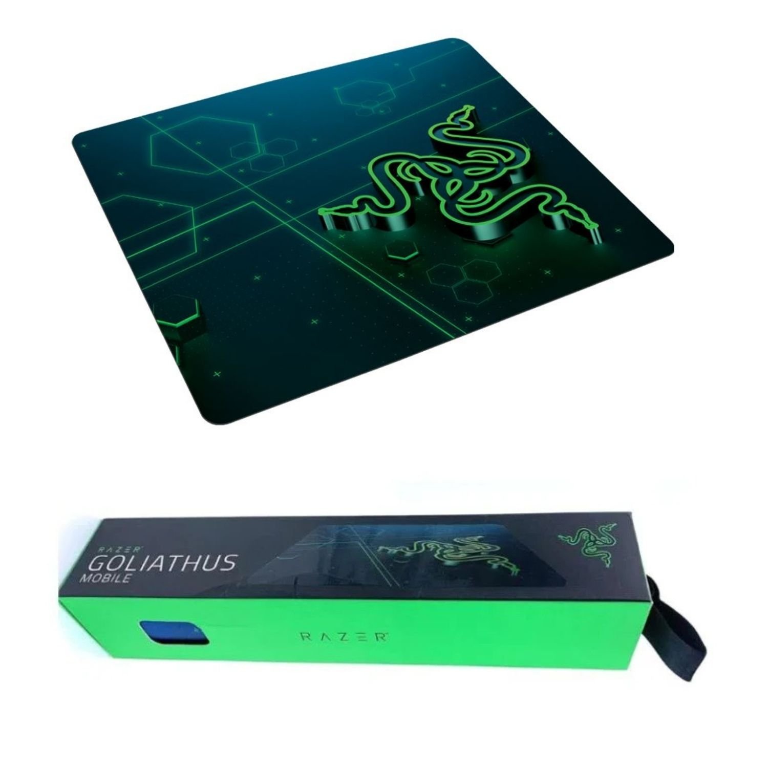 Razer Goliathus Speed Cosmic Mousepad, Küçük, Çok Renkli, Siyah/Yeşil