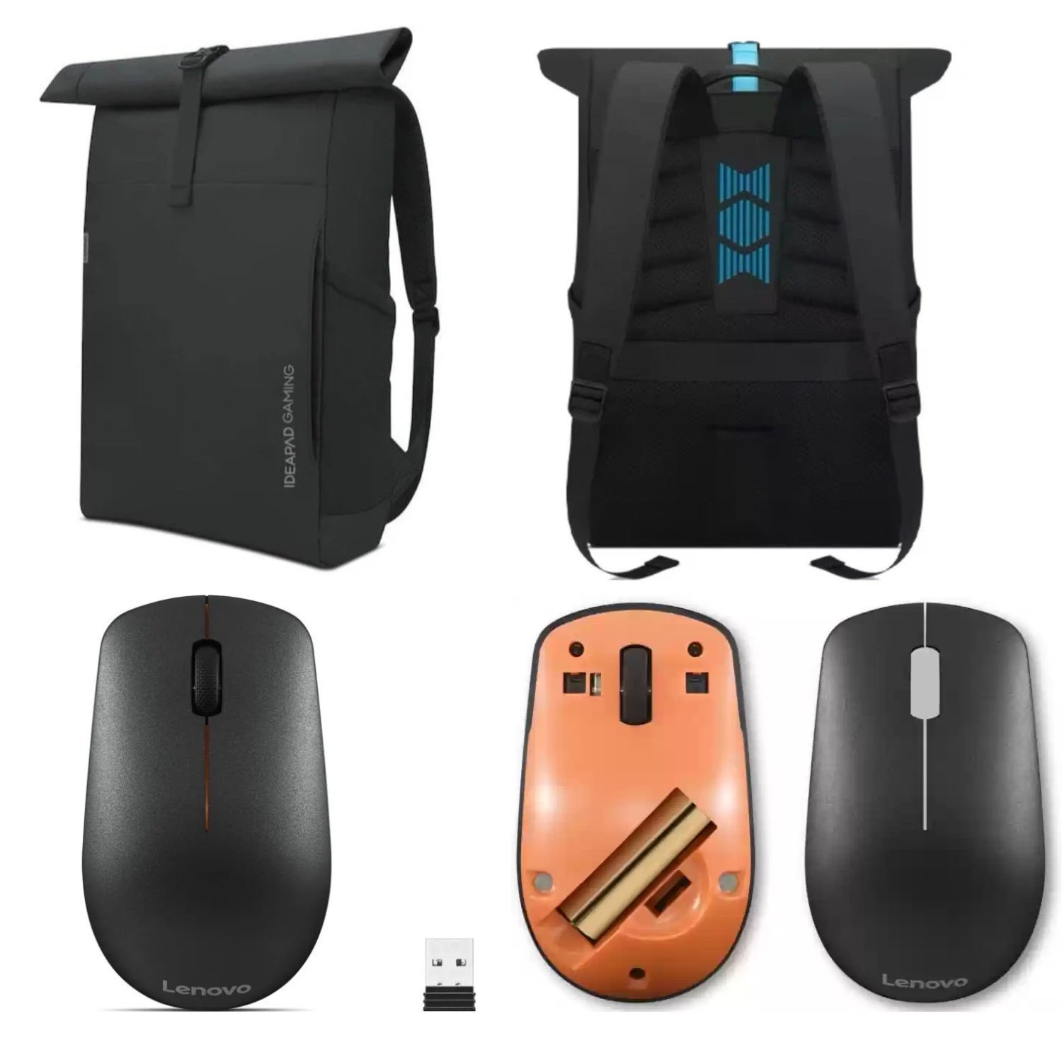 Lenovo 400 Kablosuz Mause Ve Ideapad Gaming Gx41h70101 Çanta 16 inç Pro Set Siyah