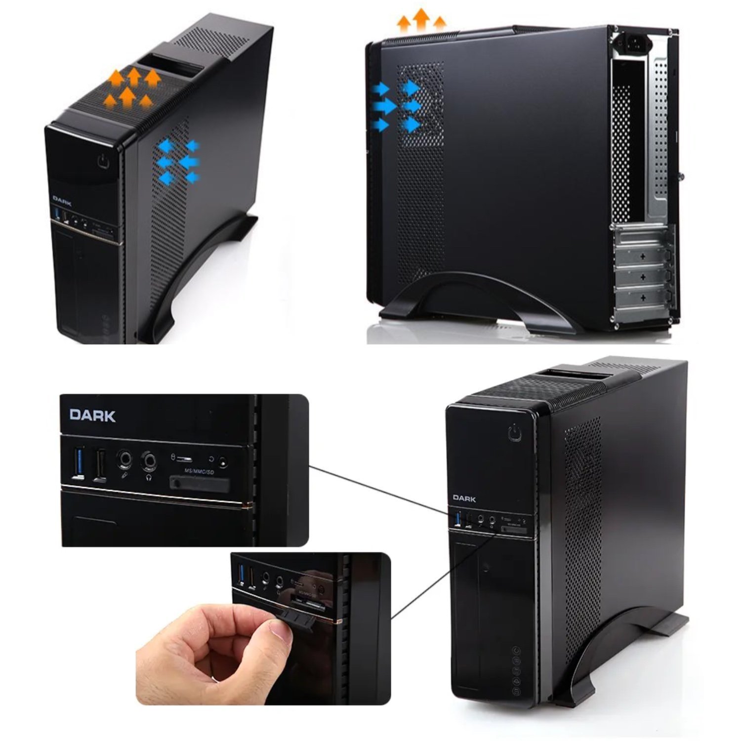 Dark Aura DKCHAURA300U3 Fanlı 300 W Micro ATX Bilgisayar Kasası