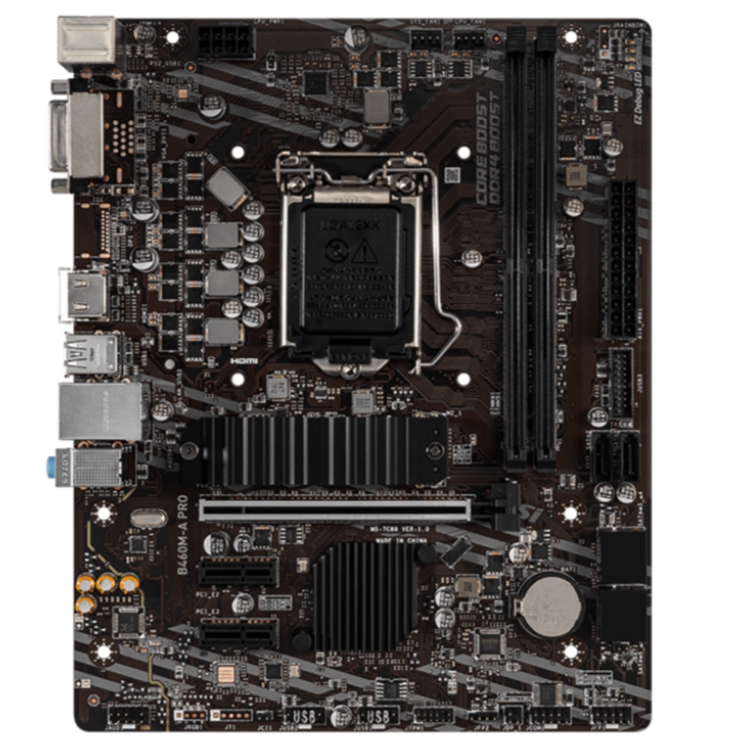 MSI B460M-A PRO SOKET 1200 DDR4 2933 DVI HDMI M.2 USB 3.2 MATX