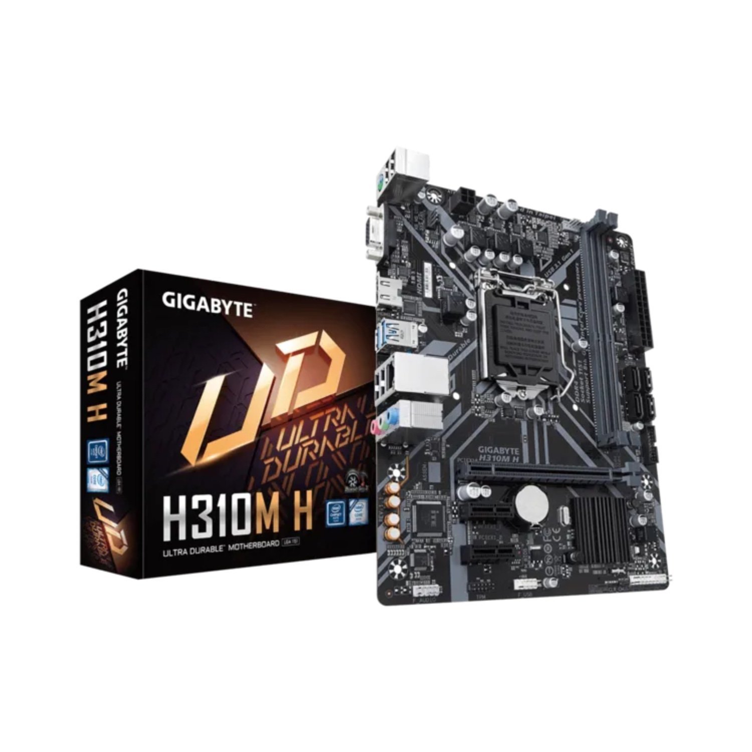 Gigabyte H310M H 1.1 SATA DDR4 2666 MHz USB 3.1 VGA HDMI SES G.LAN 1151p 8 nesil ve 9 nesil destekl