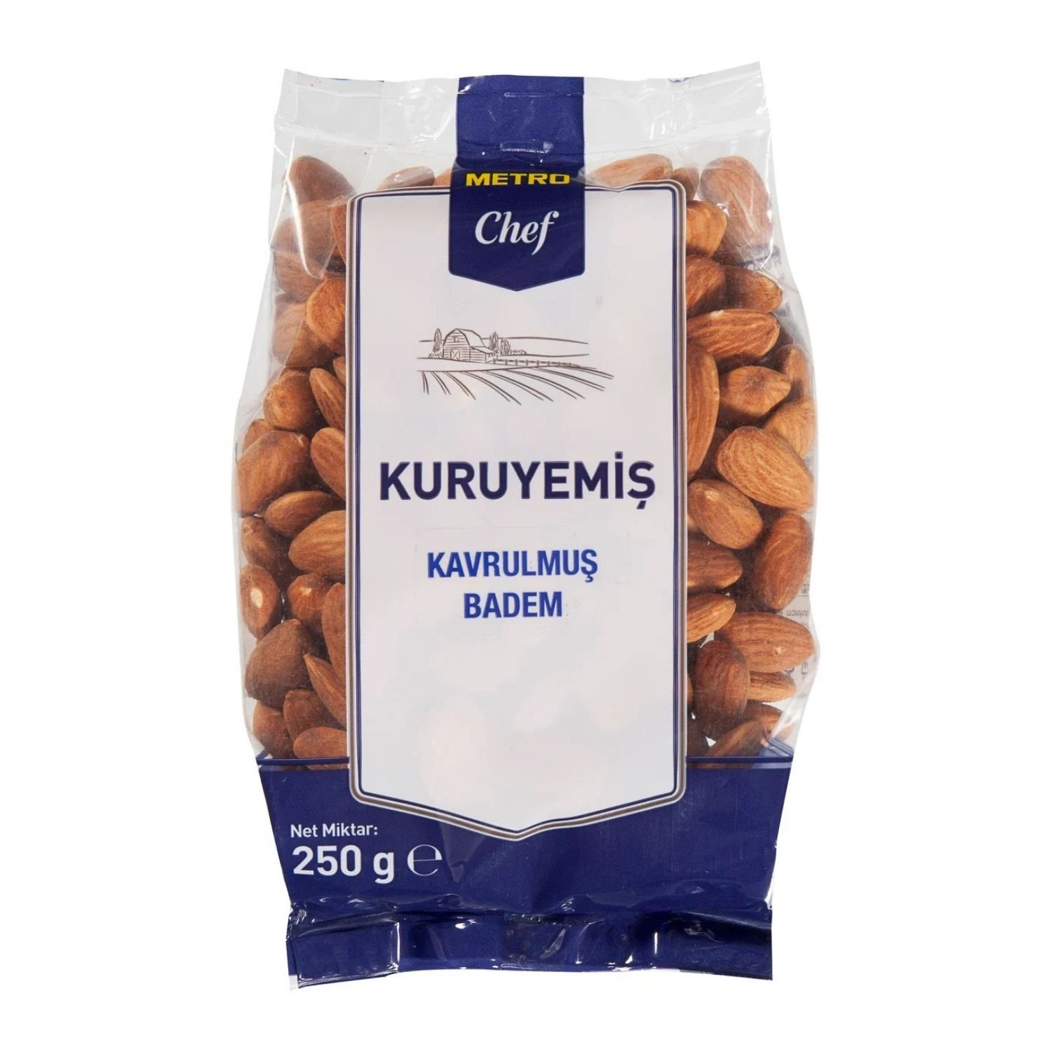 Metro Chef Kavrulmuş Badem 250 gr