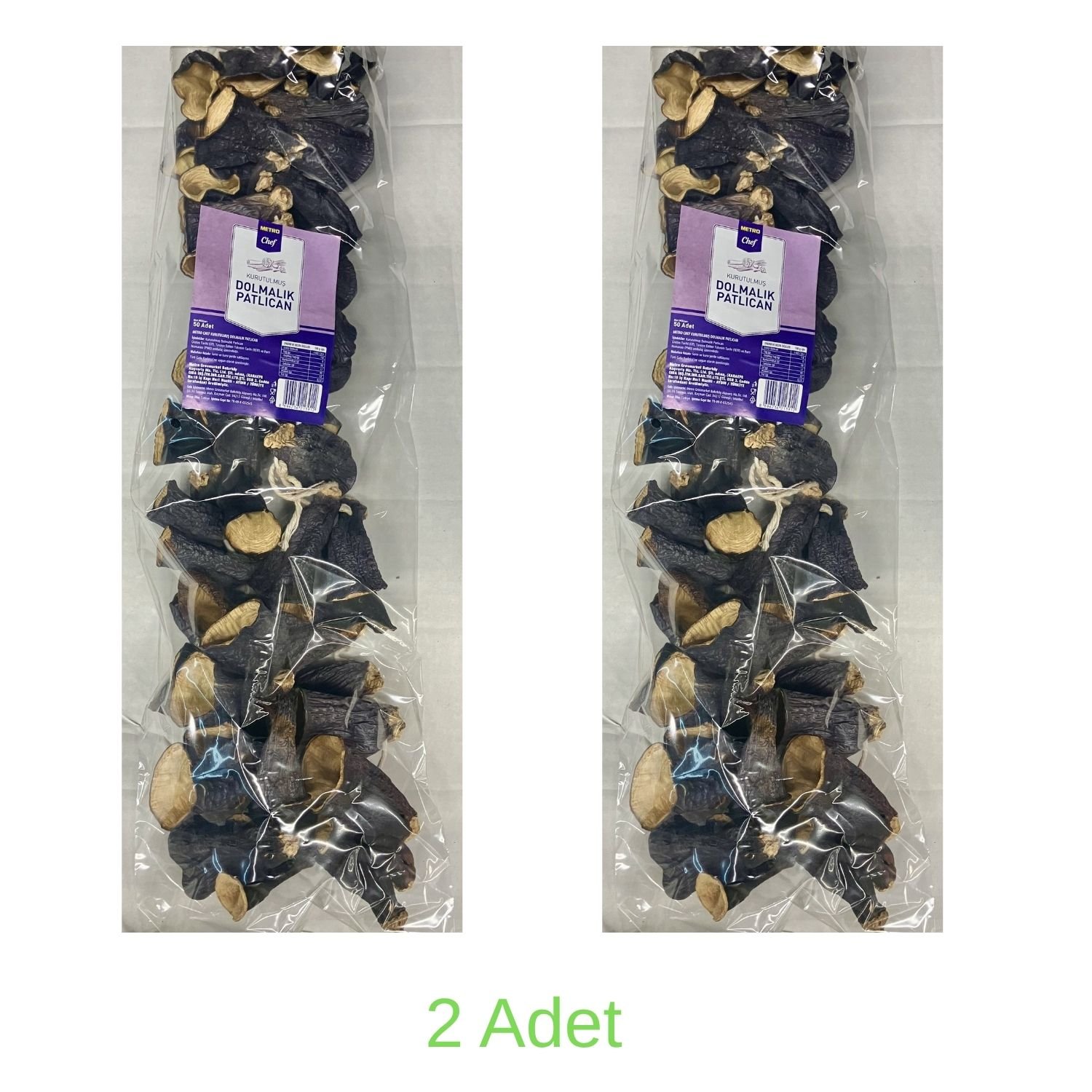 Metro Chef Dolmalık Patlıcan Kurutulmuş 50x2 100 Adet Yüksek Kalite