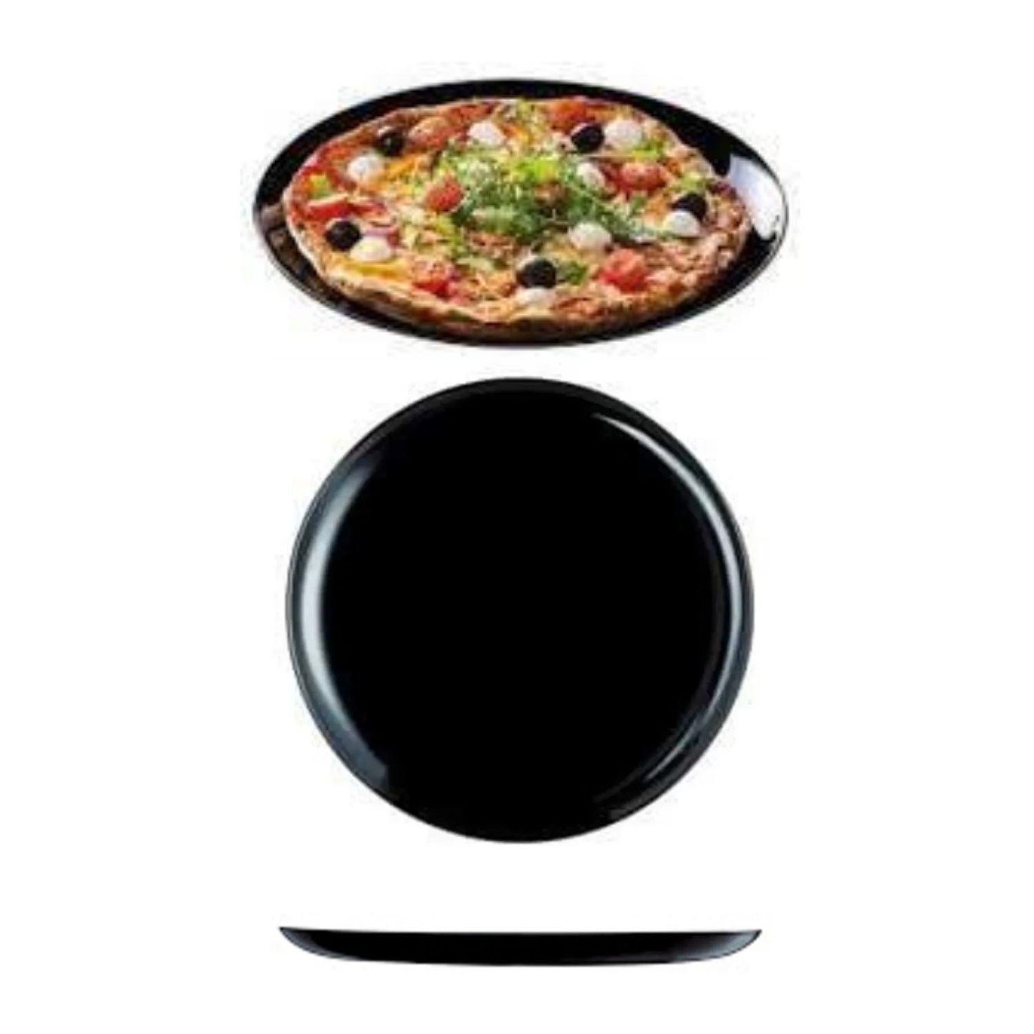 Luminarc Siyah Arcopal Opal Cam 32 cm Pizza Tabağı Fırında kullanılır