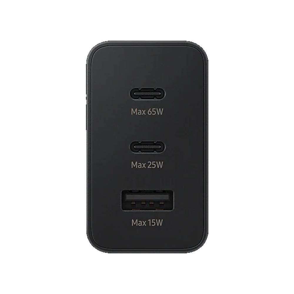 SAMSUNG EP-T6530N TYPE-C & TYPE-A HIZLI ŞARJ ALETİ ÜÇLÜ (65W-25W-15W) - SİYAH